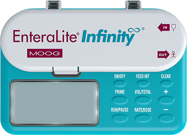 Moog EnteraLite Infinity enteral ambulatory feeding pump. InfuSystem Equipment Catalog.