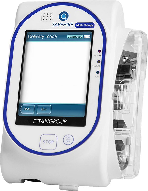 Eitan Medical Sapphire ambulatory infusion pump. InfuSystem Equipment Catalog.