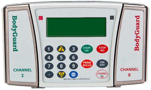 Bodyguard 121 twins, BD, ambulatory infusion pump, CME, Oncology, InfuSystem equipment catalog. 