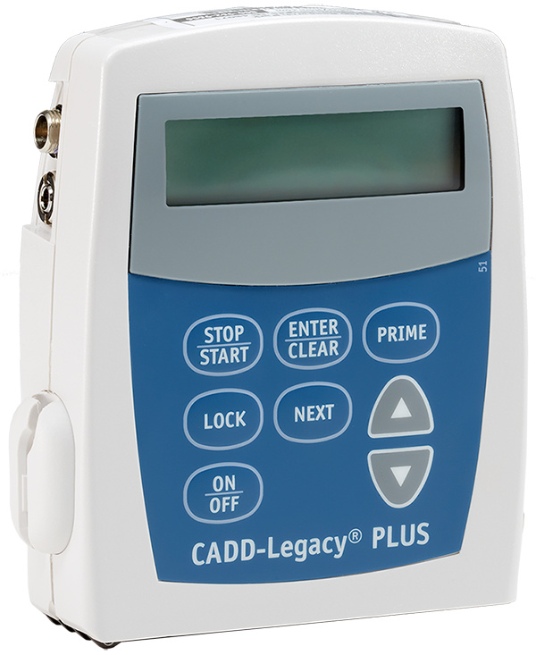 ICU Medical formally Smiths Medical CADD-Legacy PLUS (Model 6500) ambulatory infusion pump. InfuSystem Equipment Catalog.