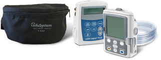 Wearable pumps, oncology, infusion pump pouch, CADD-Legacy Plus, CADD-Solis, CADD pump, ambulatory infusion.