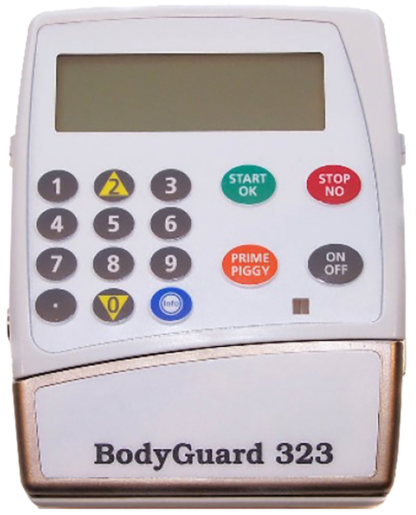 BodyGuard 323 ColorVision, BD, Ambulatory infusion pump, CME, Oncology, InfuSystem equipment catalog. 
